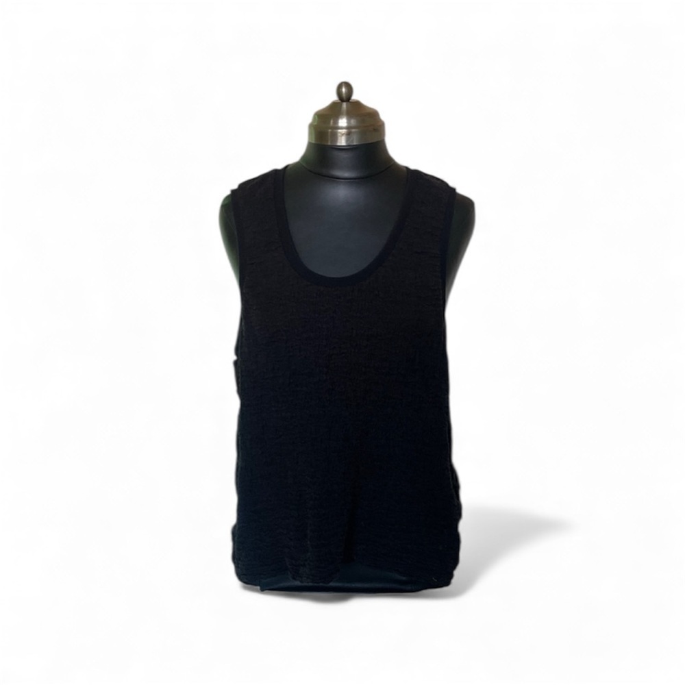 DKNY Textured Black Tank Top